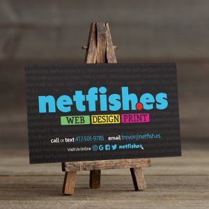 Demo business card by netfish.es web, design, print services in Carthage, MO.