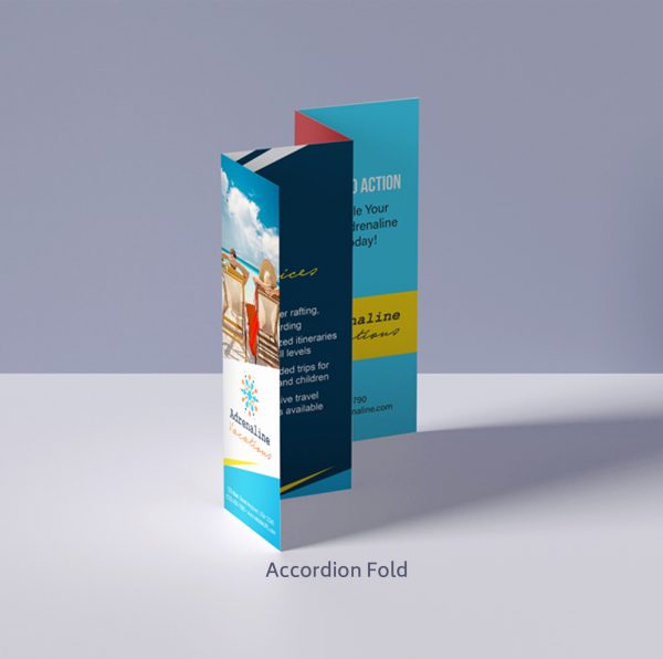 8.5" x 14" Accordion Fold (4 panel) Brochure printed by netfishes in Carthage, MO