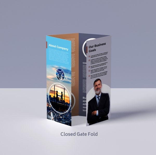 8.5" x 14" Closed Gate Fold Brochure printed by netfishes in Carthage, MO