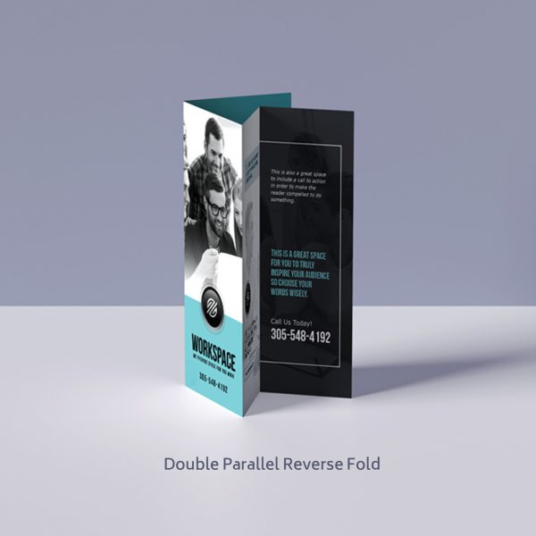 8.5" x 14" Double Parallel Reverse Fold Brochure printed by netfishes in Carthage, MO